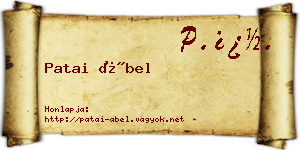 Patai Ábel névjegykártya