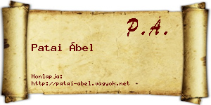 Patai Ábel névjegykártya