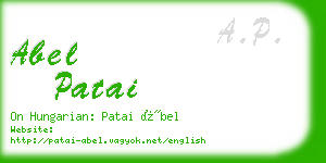 abel patai business card